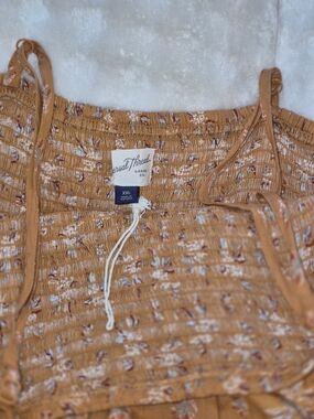 Universal Thread Mustard Floral Smocked Cami